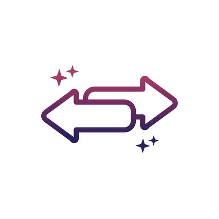 arrows double direction social media gradient style icon vector illustrationのイラスト素材