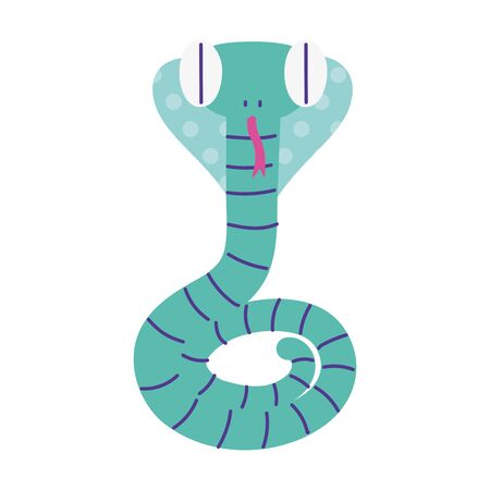 viper snake animal cartoon doodle colorviper snake vector illustrationのイラスト素材