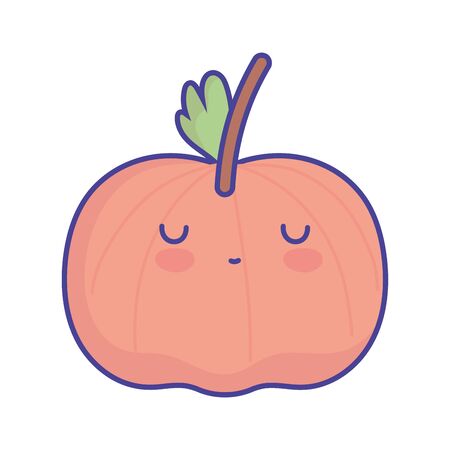 tomato vegetable character cartoon food cute vector illustration flat style iconのイラスト素材