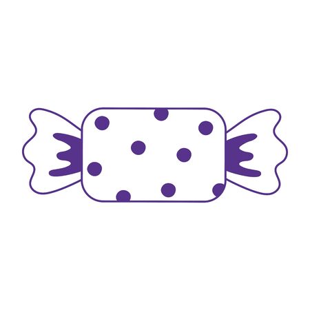 sweet wrapped candy icon design white background vector illustration line styleのイラスト素材