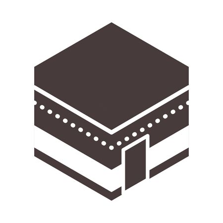 mecca pilgrimage Ramadan arabic islamic celebration silhouette style iconのイラスト素材