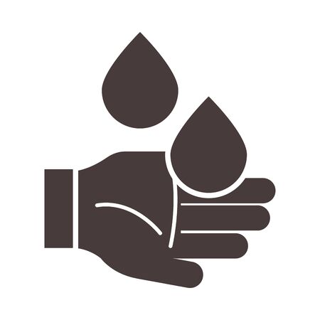 wash hand with water ramadan arabic islamic celebration silhouette style iconのイラスト素材