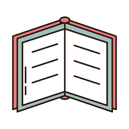 school education open book read supply line and fill style iconのイラスト素材