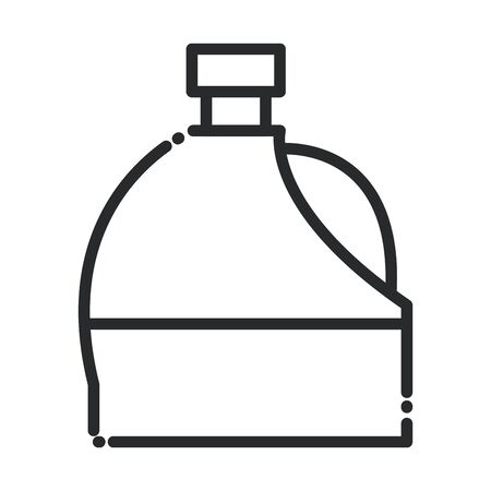cleaning, plastic bottle of disinfectant domestic hygiene line style iconのイラスト素材