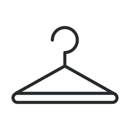 cleaning, clothes hanger laundry domestic hygiene vector illustration line style iconのイラスト素材