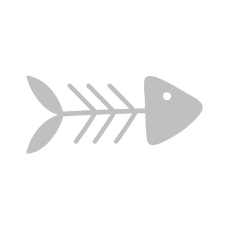fishbone food icon on white background cartoonのイラスト素材
