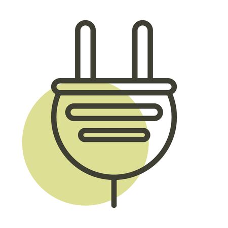plug power alternative sustainable energy vector illustration line style iconのイラスト素材