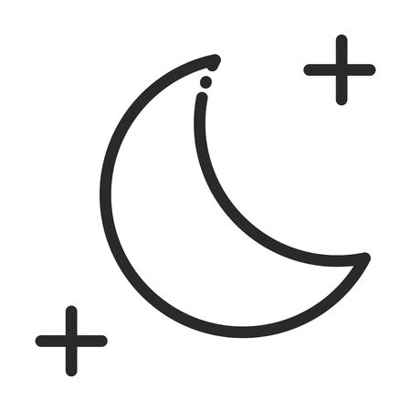 moon star ramadan arabic islamic celebration line style iconのイラスト素材