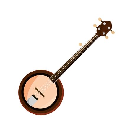 banjo string musical instrument isolated iconのイラスト素材