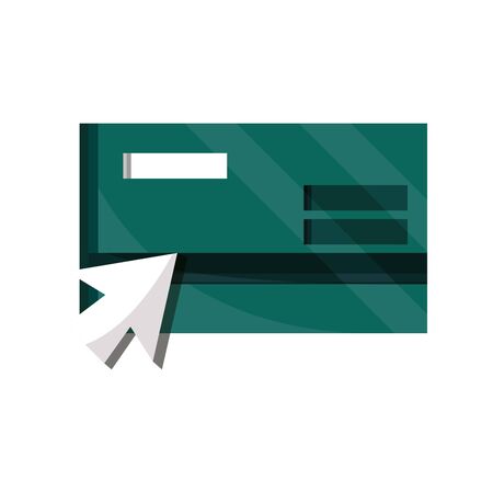 payments online, bank credit card clicking flat icon shadowのイラスト素材