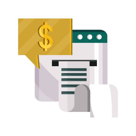 payments online, website bill money vector illustration flat icon shadowのイラスト素材