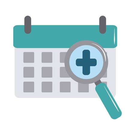 online doctor calendar care flat style iconのイラスト素材