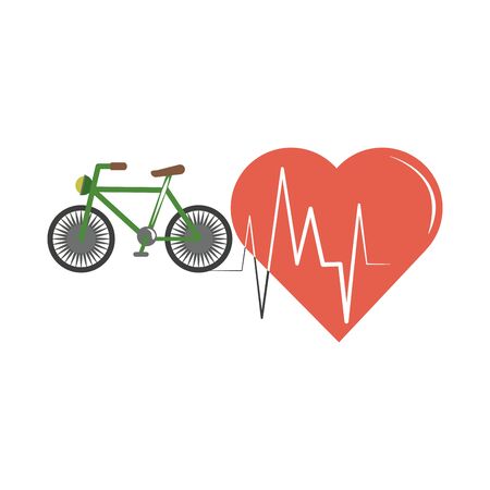online doctor sport heartbeat health care flat style icon vector illustrationのイラスト素材