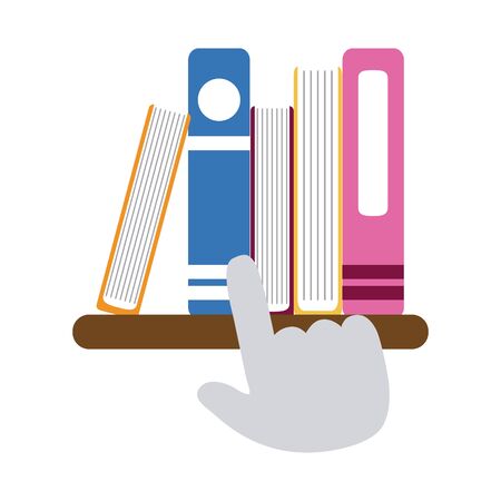 click books on virtual home education flat style iconのイラスト素材