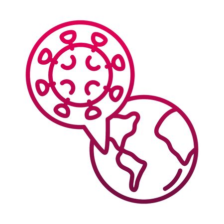 sick world pandemic prevent spread of covid19 gradient iconのイラスト素材