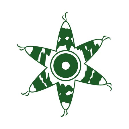 party pinata decoration cinco de mayo mexican celebration vector illustration line style iconのイラスト素材