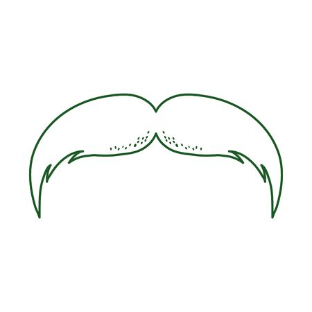 mustache culture traditional cinco de mayo mexican celebration vector illustration line style iconのイラスト素材