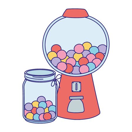 happy day, gumball machine caramels cartoonのイラスト素材