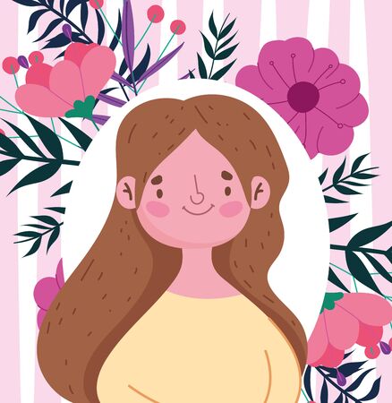 happy mothers day, mom flowers foliage decoration celebrationのイラスト素材