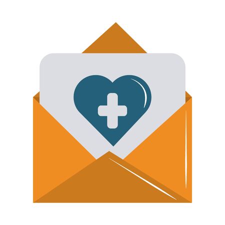 online doctor message medical support care flat style iconのイラスト素材