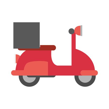 delivery motorcycle restaurant food online shopping covid 19のイラスト素材
