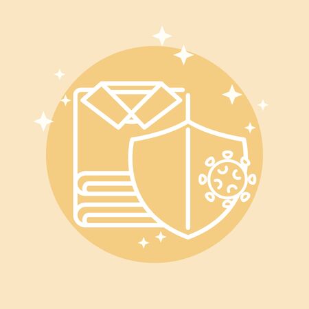 cleaning laundry prevention and protection, covid 19, pandemic coronavirus, outbreak disease respiratoryのイラスト素材