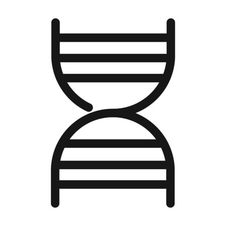 dna molecule science medical and health care vector illustration line style iconのイラスト素材