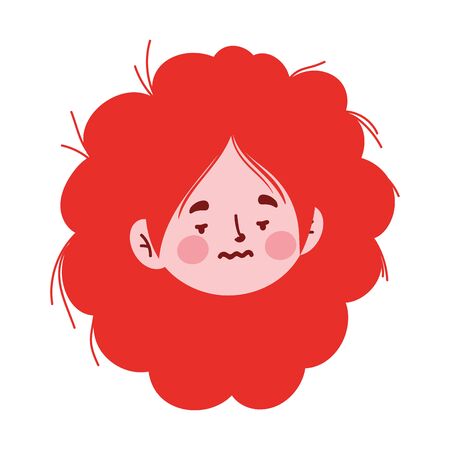 Sick woman with fatigue cold fever vector designのイラスト素材