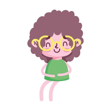Isolated girl cartoon vector designのイラスト素材