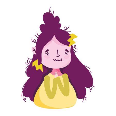 Isolated woman with headache vector designのイラスト素材