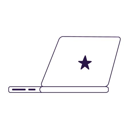 Isolated digital laptop vector designのイラスト素材