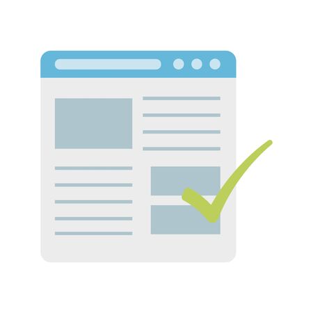 covid 19 coronavirus, newspaper content check mark, isolated iconのイラスト素材