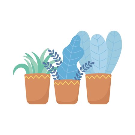 potted plants decoration gardening isolated icon white backgroundのイラスト素材