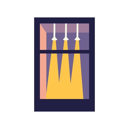 window ceiling lamps light isolated icon on white backgroundのイラスト素材