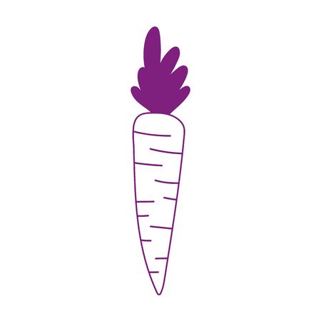 carrot vegetable harvest isolated icon white backgroundのイラスト素材