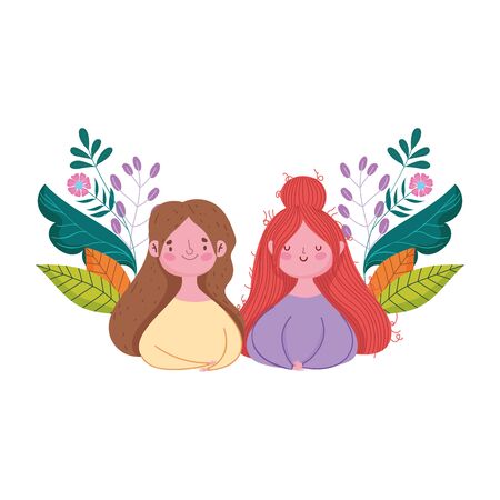 happy mothers day, women flowers decoration celebration design vector illustrationのイラスト素材