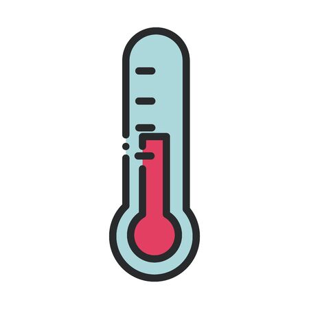thermometer health care equipment medical line and fill iconの写真素材