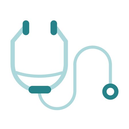 stethoscope diagnosis health care equipment medical flat style iconの写真素材