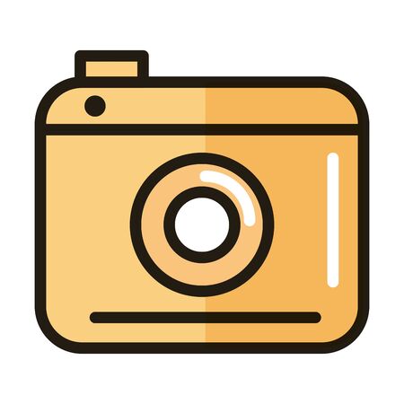 social media camera internet web technology interface vector illustration line and fill style iconの写真素材