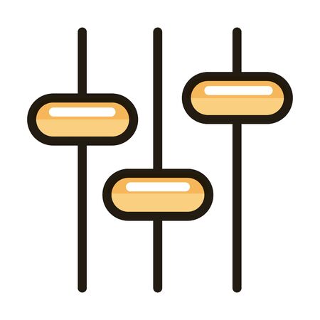 equalizer frequency internet web technology interface vector illustration line and fill style iconの写真素材