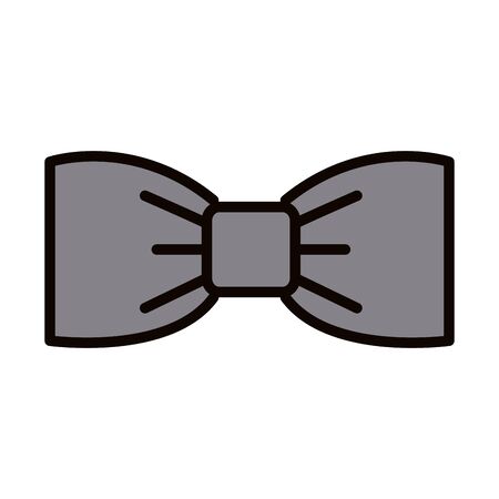 bow tie fashion decoration celebration vector illustration line and fill iconの写真素材