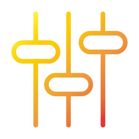 equalizer frequency internet web technology interface vector illustration gradient style icon