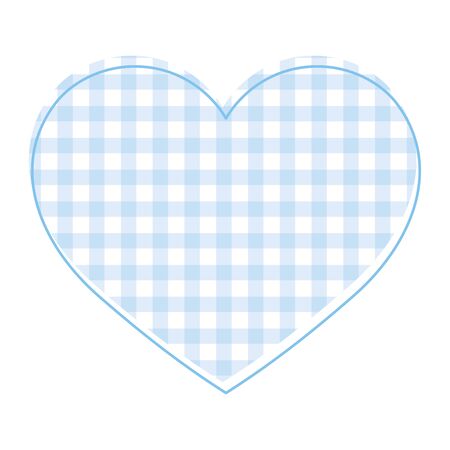 Blue heart icon design of love passion and romantic theme Vector illustrationのイラスト素材