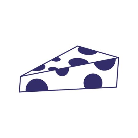 slice cheese snack food design isolated iconのイラスト素材