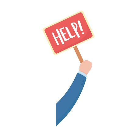 hand holding help isolated icon designのイラスト素材