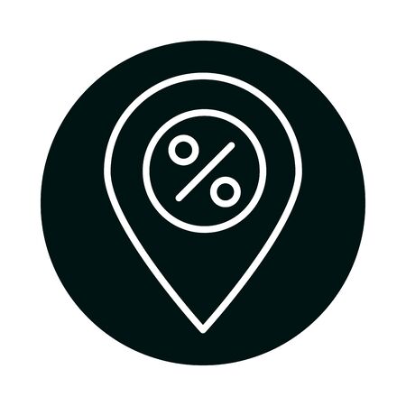 sale percentage mark block and line style icon vector designのイラスト素材