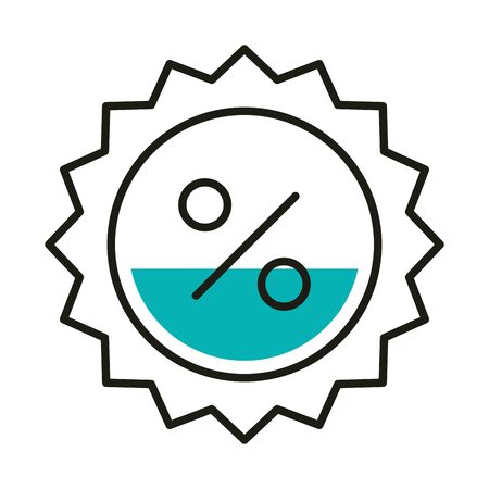 sale percentage seal stamp line style icon vector designのイラスト素材