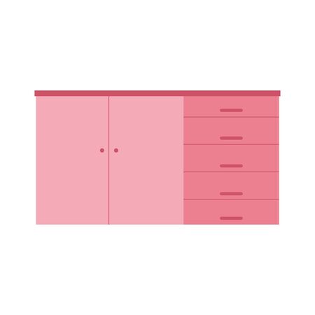 cabinet furniture or cupboard isolated icon designのイラスト素材
