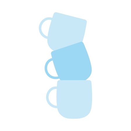 stack of coffee cups utensils cooking isolated icon designのイラスト素材