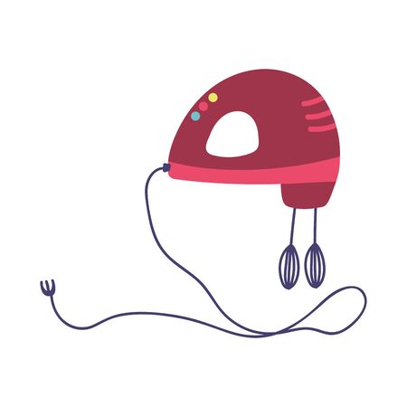 electric mixer appliance kitchen isolated icon designのイラスト素材